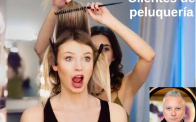 El cliente de una peluquería