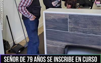79 años un hombre comienza a estudiar peluqueria